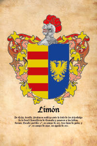 Escudo heráldico del apellido LIMON