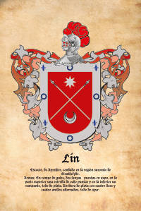 Escudo heráldico del apellido LIN