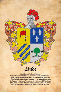 Escudo heráldico del apellido LINDE