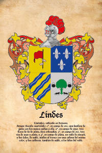 Escudo heráldico del apellido LINDES