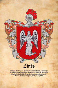 Escudo heráldico del apellido LINES