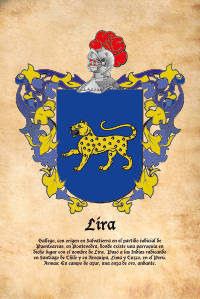 Escudo heráldico del apellido LIRA