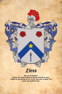 Escudo heráldico del apellido LIRES