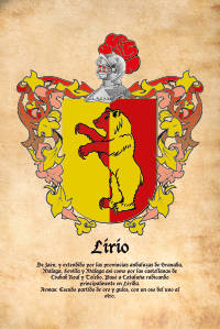 Escudo heráldico del apellido Lirio