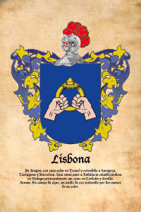 Escudo heráldico del apellido Lisbona
