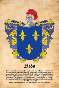 Escudo heráldico del apellido LISON