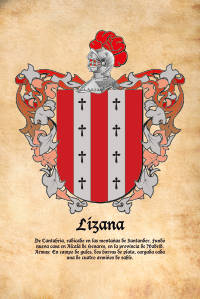 Escudo heráldico del apellido LIZANA
