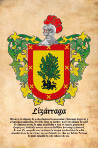 Escudo heráldico del apellido LIZARRAGA