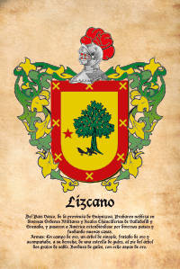 Escudo heráldico del apellido LIZCANO