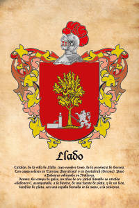 Escudo heráldico del apellido LLADO