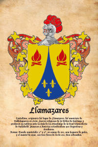 Escudo heráldico del apellido LLAMAZARES