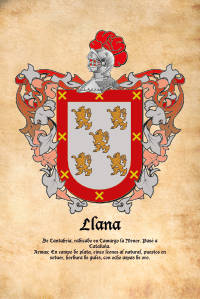 Escudo heráldico del apellido LLANA