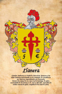 Escudo heráldico del apellido LLANERA
