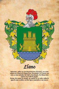 Escudo heráldico del apellido LLANO