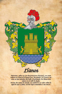Escudo heráldico del apellido LLANOS