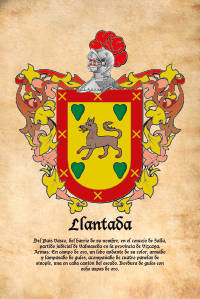 Escudo heráldico del apellido LLANTADA