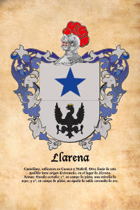 Escudo heráldico del apellido LLARENA