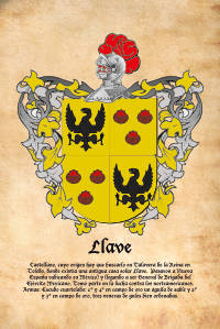 Escudo heráldico del apellido LLAVE