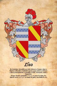 Escudo heráldico del apellido LLEO