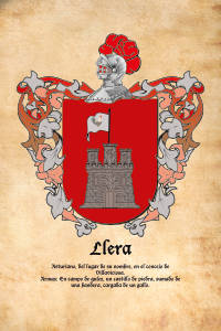 Escudo heráldico del apellido LLERA