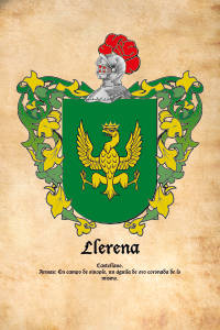 Escudo heráldico del apellido LLERENA