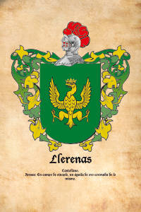 Escudo heráldico del apellido LLERENAS