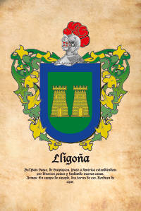 Escudo heráldico del apellido LLIGOÑA