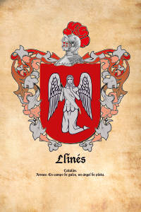 Escudo heráldico del apellido LLINES
