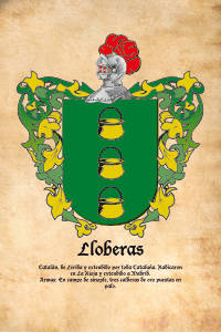 Escudo heráldico del apellido LLOBERAS