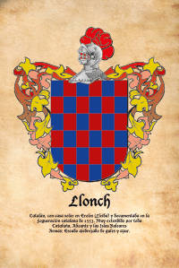 Escudo heráldico del apellido Llonch