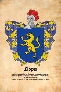 Escudo heráldico del apellido LLOPIS