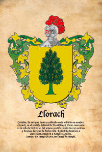 Escudo heráldico del apellido LLORACH