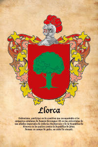 Escudo heráldico del apellido LLORCA
