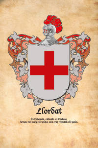 Escudo heráldico del apellido LLORDAT