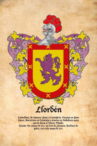 Escudo heráldico del apellido LLORDÉN