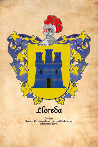 Escudo heráldico del apellido LLOREDA