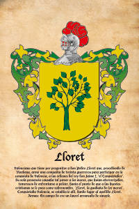 Escudo heráldico del apellido LLORET