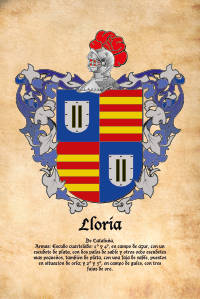 Escudo heráldico del apellido LLORIA
