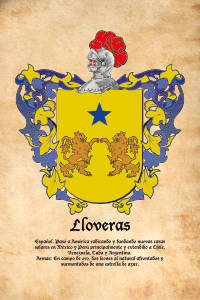 Escudo heráldico del apellido LLOVERAS