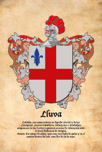 Escudo heráldico del apellido LLUVA