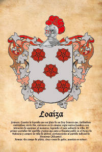 Escudo heráldico del apellido LOAIZA