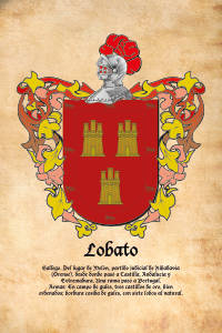 Escudo heráldico del apellido LOBATO