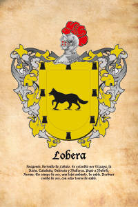 Escudo heráldico del apellido LOBERA