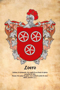 Escudo heráldico del apellido LOERO
