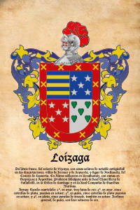 Escudo heráldico del apellido LOIZAGA