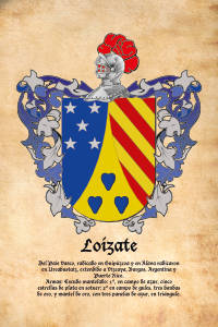 Escudo heráldico del apellido LOIZATE