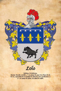 Escudo heráldico del apellido LOLO