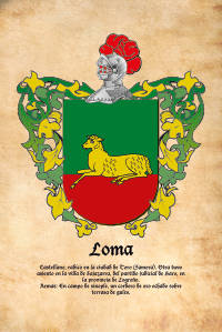 Escudo heráldico del apellido LOMA