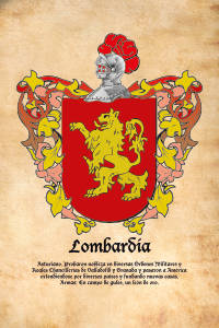 Escudo heráldico del apellido LOMBARDIA