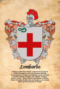 Escudo heráldico del apellido LOMBARDO